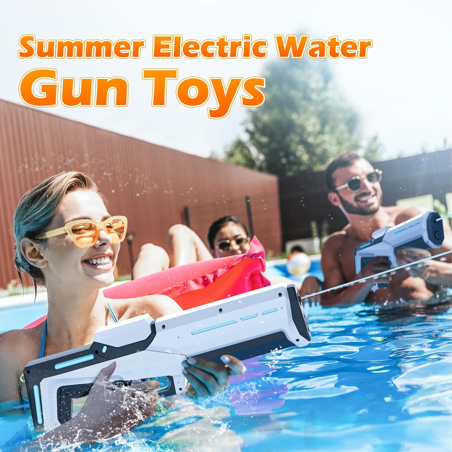 Skirfy Electric Water Guns for Adults Kids, High Powered Water Gun with Waterproof Design & 25-32Ft Shooting Range, Battery Powered Water Gun, Pool Beach Outdoor Party Toys for Kids Ages 8-12 image number 1