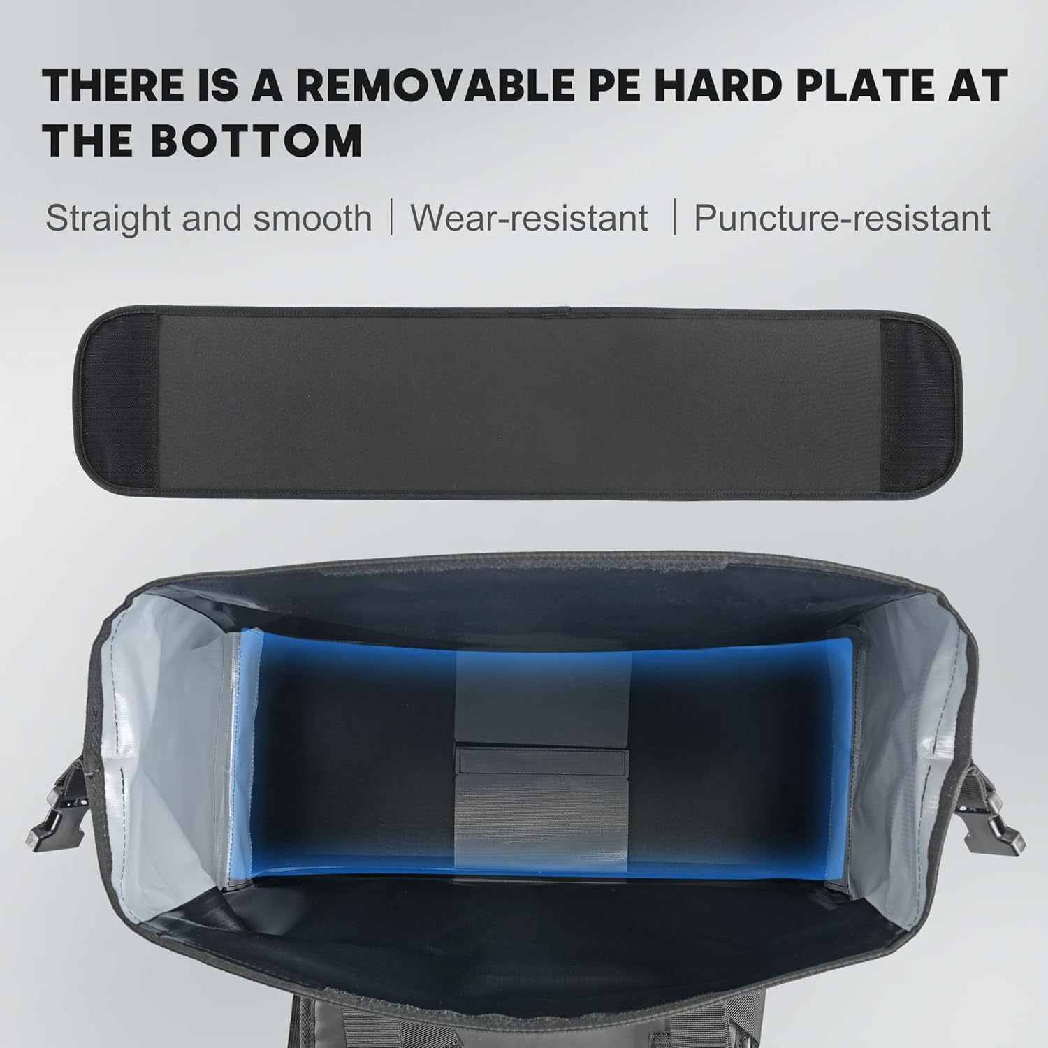 Motorcycle Side Bag 50L (25L*2) Trunk Seat Bag Saddle Bag Motorcycle Accessories (Grey) image number 5