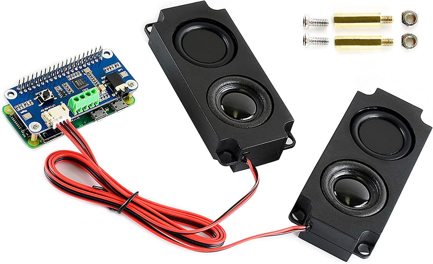 WM8960 Hi-Fi Sound Card HAT for Raspberry Pi, Support Stereo Encoding/Decoding, Playing/Recording, Onboard Dual-Channel Speaker Interface, Directly Drives Speakers image number 2
