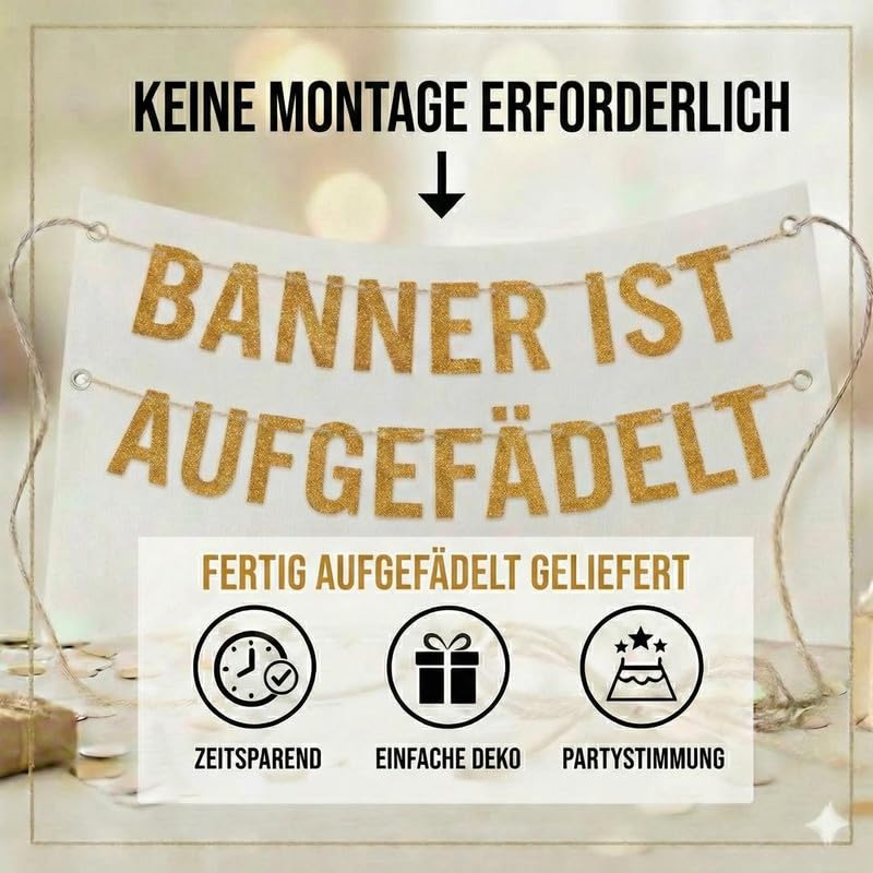 Awesome since 2008 Gold Glitter Banner - 18Th Birthday and Anniversary Party Decorations image number 6