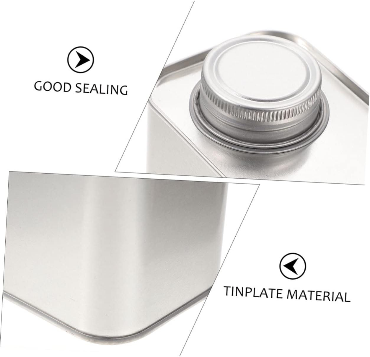 RORPOIR 3Pcs Coffee Bean Powder Tin Can Airtight Lid for Loose Leaf Tea Storage Food Storage Tin Containers Lids Tea Jar for Home Office Use image number 3