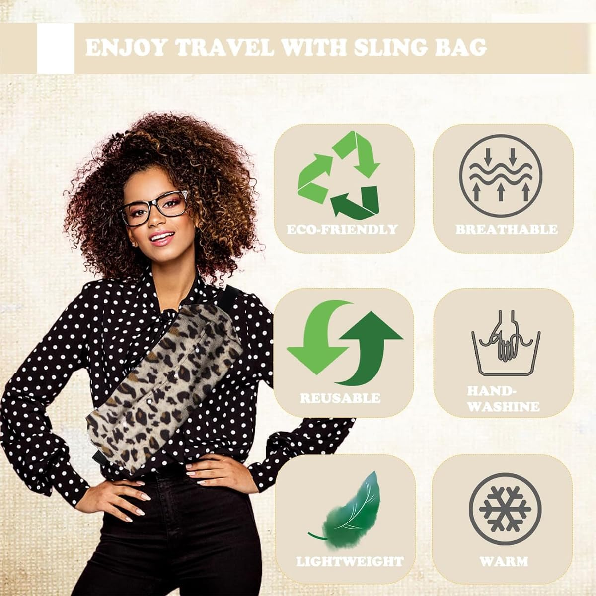 AIMALL Leopard Print Soft Plush Reptile Travel Bag for Lizard Chameleon Guinea Pig Small Animal Carrier with Adjustable Strap, Outing Shoulder Pouch 55.5&times;21Cm image number 1