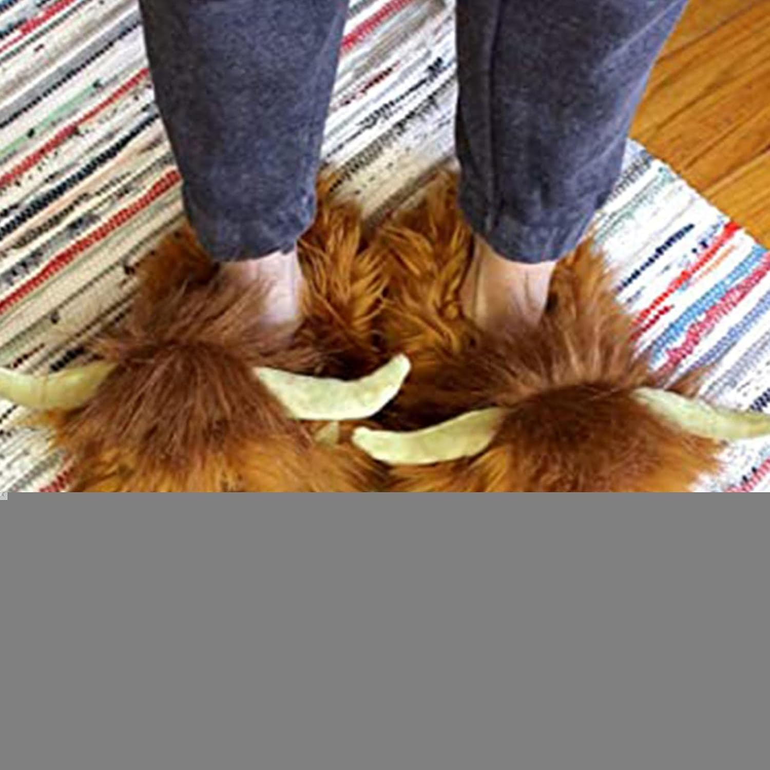 Cow Slippers, Cow Warm Slippers, Highland Cow Stuffed Animal, Cow Shape Warm Slippers for Home, Indoor Outdoor Warm Animal Slippers for Adult Women Men Girl and Boys image number 3