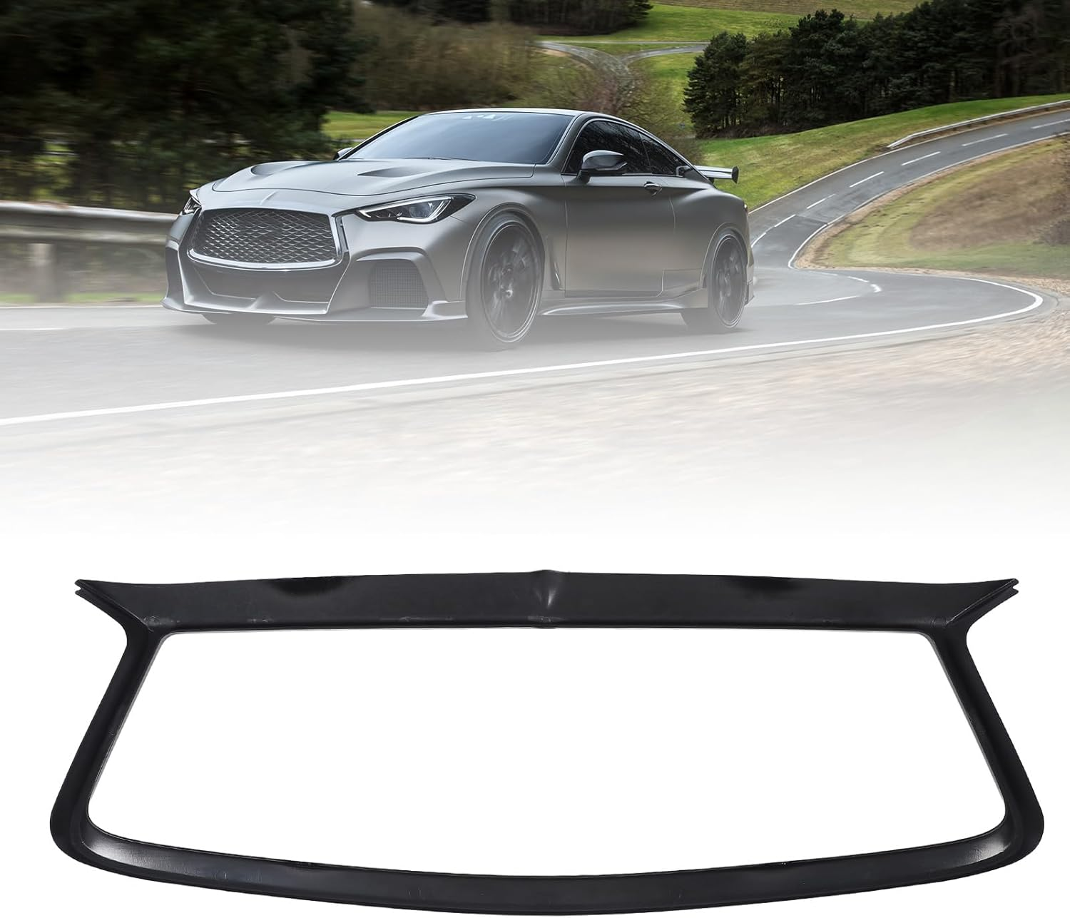 Front Bumper Grille, Surround Cover Trim Surround Molding Trim Front Grille Surround Molding Cover Surround Moulding Trim Cover for Q60 2017-2022 image number 3