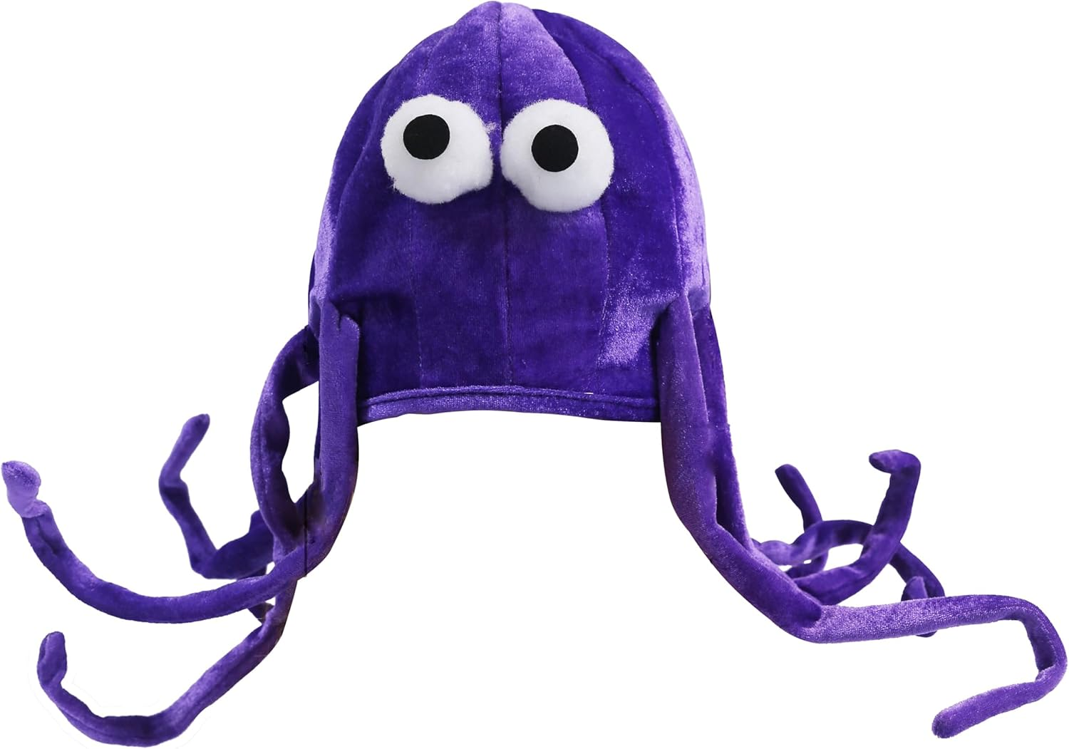 Whimsical Purple Octopus Hat with Bendable Arms - Playful Costume Accessory Cap for Halloween, Cosplay & Festive Parties - Comfortable Fit with Easy-To-Wear Design.