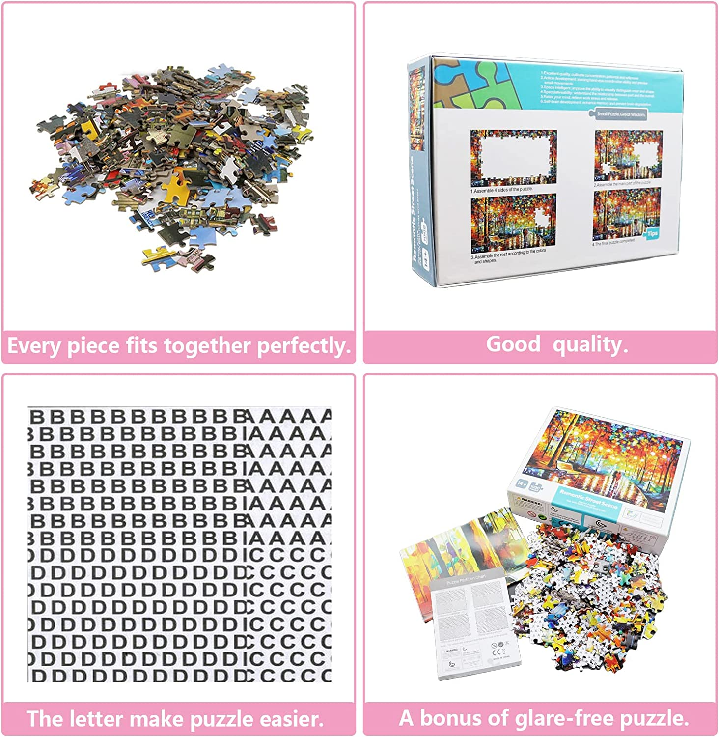 Jigsaw Puzzles for Adults 1000 Pieces Interesting Toys Brain Teaser Jigsaw Puzzles Unique Hard Puzzles Games(Street Sceme)&hellip; image number 2