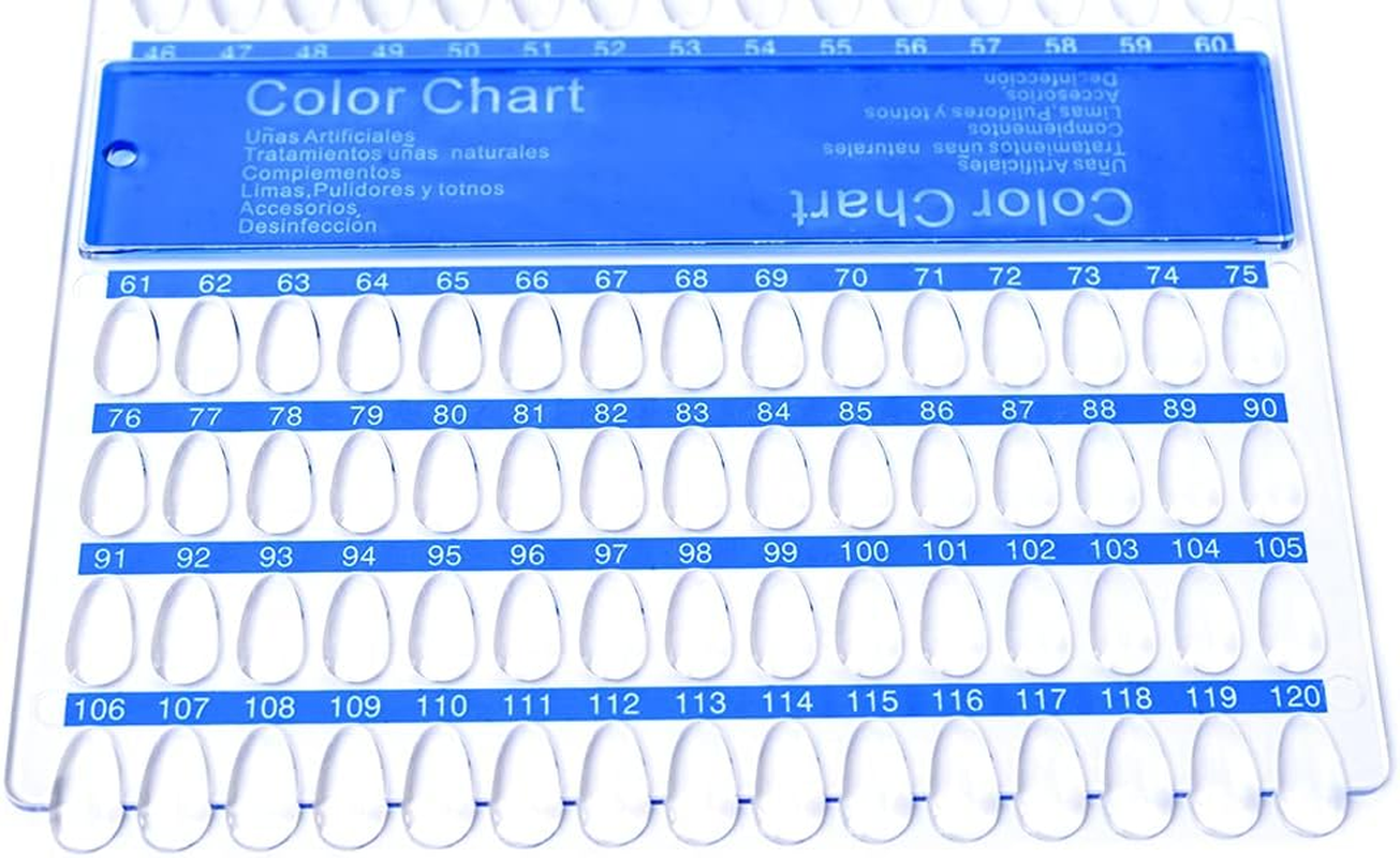 Nail Art Tips Colour Card Display Card Portable Polish Palette Nail Art Polish Practice 120 Colours image number 4