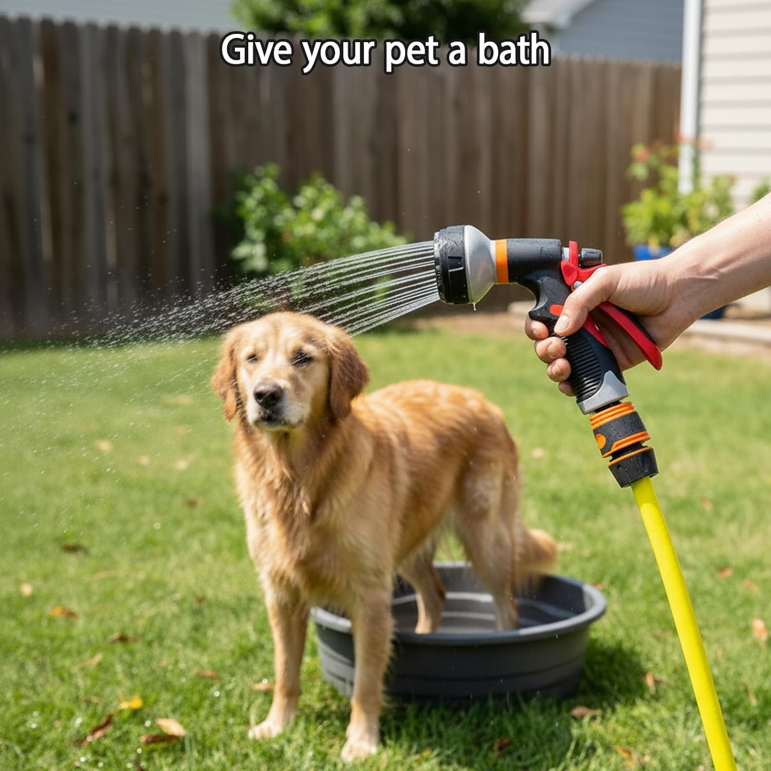 Hose Connector, Garden Hose Connector Set, 6M Pink Tape with 2X4 Way Soft Tube Fittings, 2Xblack Double Nipple Connectors, 2X4/6 Way Adapters for Garden Tap, Outdoor Cleaning, Pet Bathing image number 5