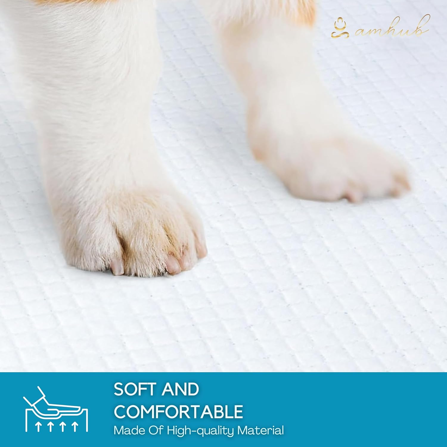 Large Pee Pad for Dogs 60X60Cm, 40 Count &ndash; Ultra Absorbent, Leak-Proof, Odor-Control Puppy Training Pads with 5 Layer Protection &ndash; Non-Slip Design, Disposable Potty Pads for Home & Travel Use image number 2