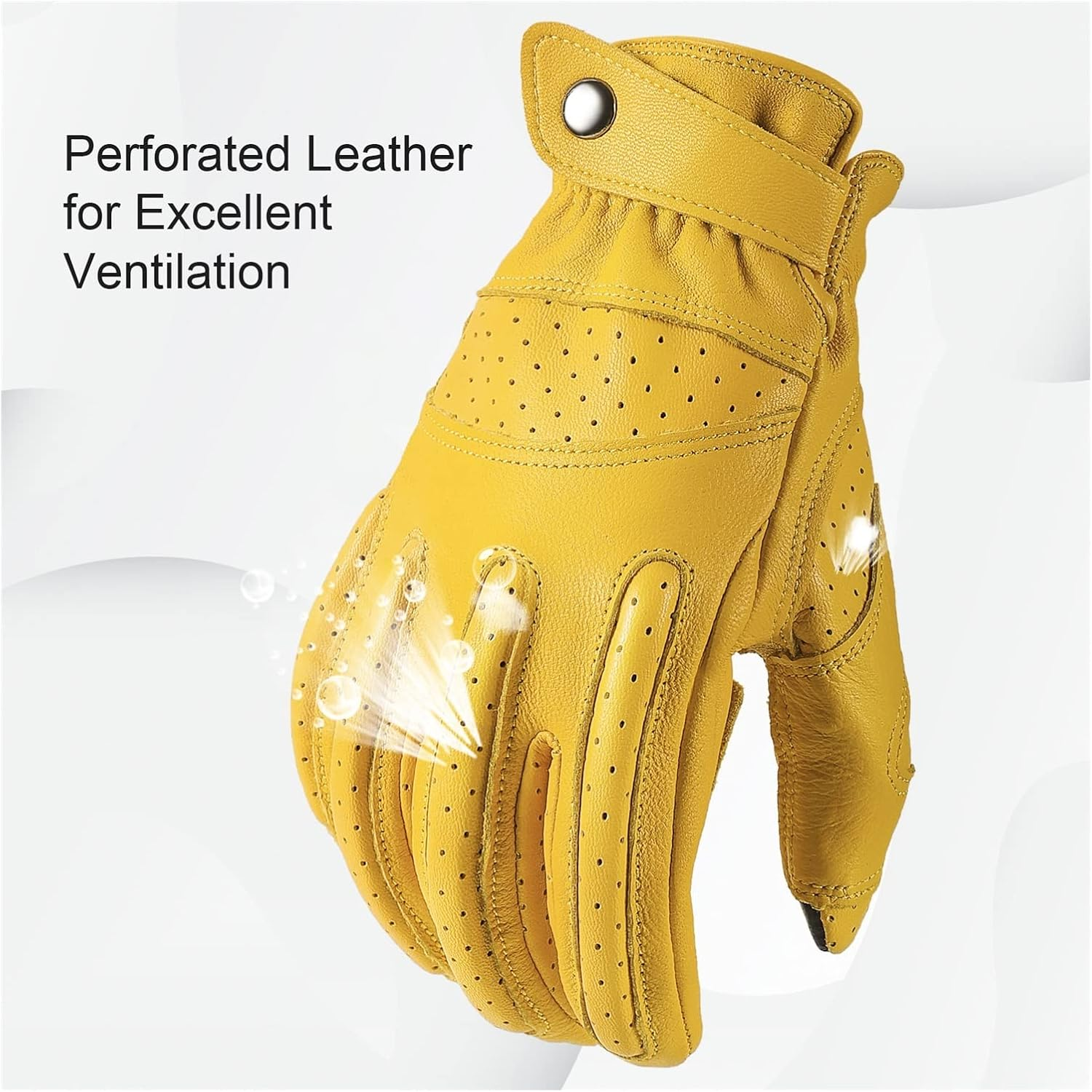 KANGYEBAIHUODIAN Motorcycle Gloves Breathable Full Finger Racing Touch Screen Gloves Outdoor Sports Protection Moto Gloves EU US Version (Color : Black, Size : L) image number 2