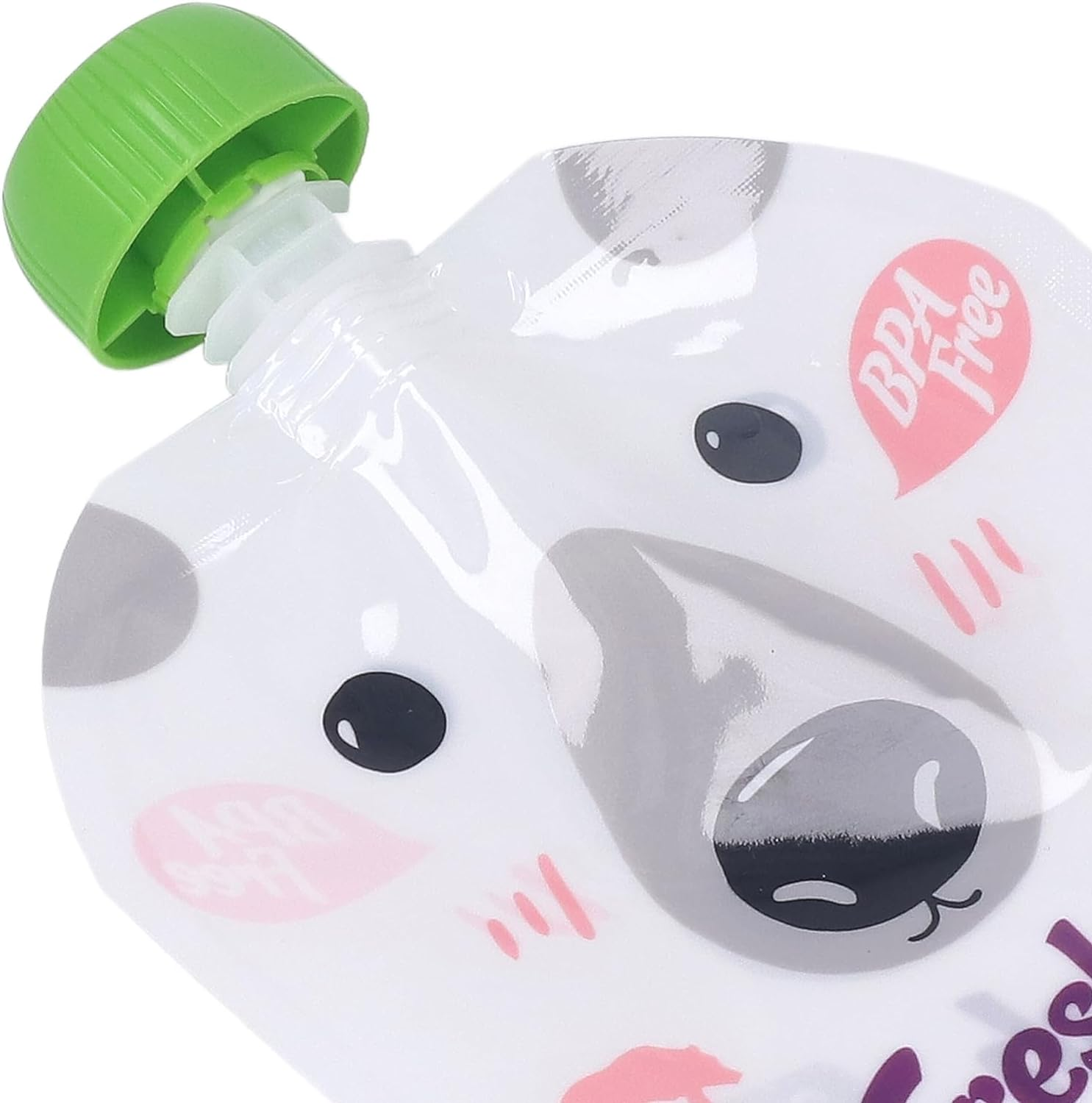 Baby Food Pouches, 10Pcs 200Ml Reusable Refillable Baby Food Containers, Freezable Baby Snack Containers Bag for Fruit Puree Yogurt Applesauce, DIY Toddler Purees Smoothies Pouches image number 5