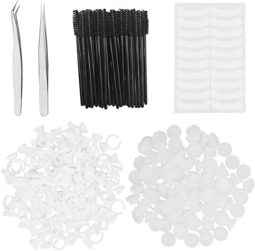 Eyelash Extension Tool Set,Sonku Eyelash Extension Kit Precision Tweezers,Cup Rings,Extension Holders,Eyelash Brushes,Non-Woven Fabric Tapes image number 3