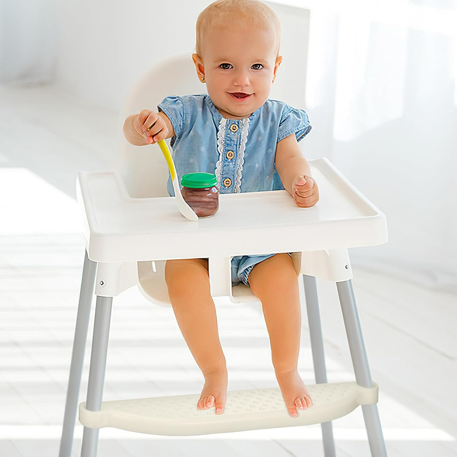 UPKOCH Footstool Highchair Footrest Attachment Plastic Footrest Replacement for Dining Chairs and Desks Sturdy Wide Platform for Boys