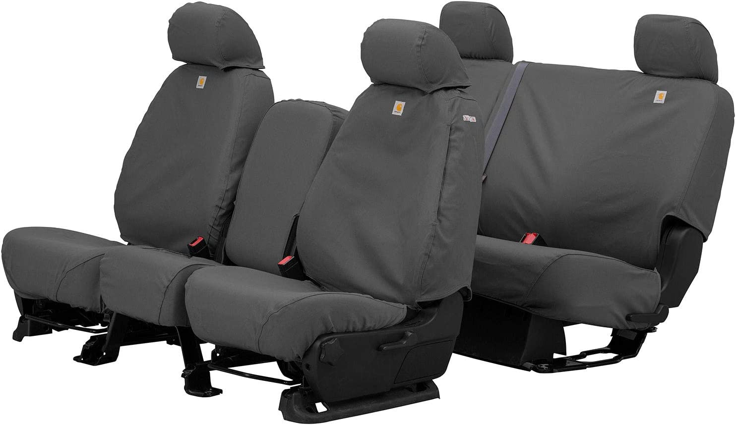 Covercraft Carhartt Seatsaver Second Row Custom Fit Seat Cover for Select Chevrolet/Gmc Models - Duck Weave (Gravel) image number 1