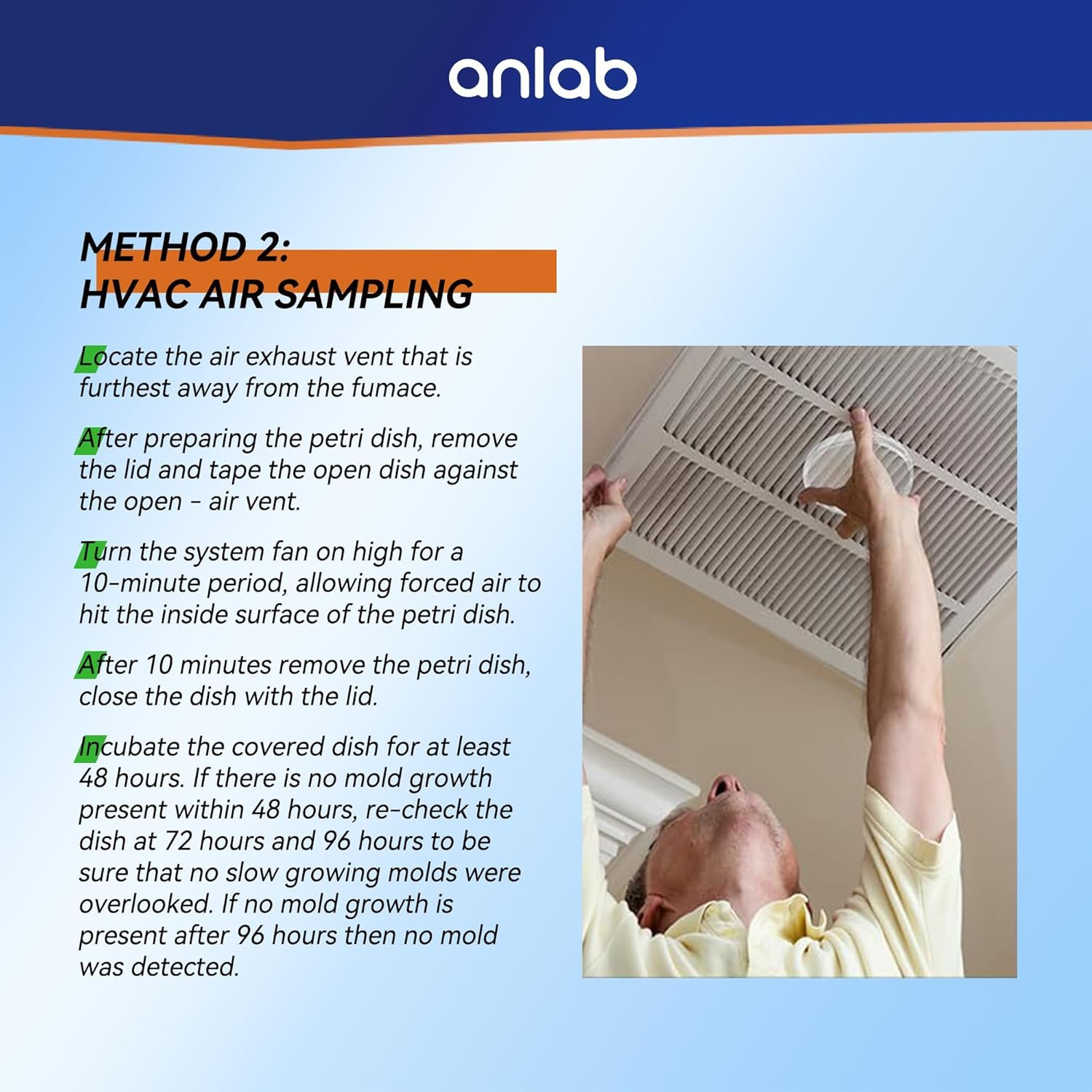 Anlab&trade;Mold Test Kit for Home - Do It Yourself Home Mold Detector | Test HVAC System | Home Surfaces | Indoor Air Quality Testing Kit - Identification Guide Included - Sealed Separately (Items of 6) image number 4