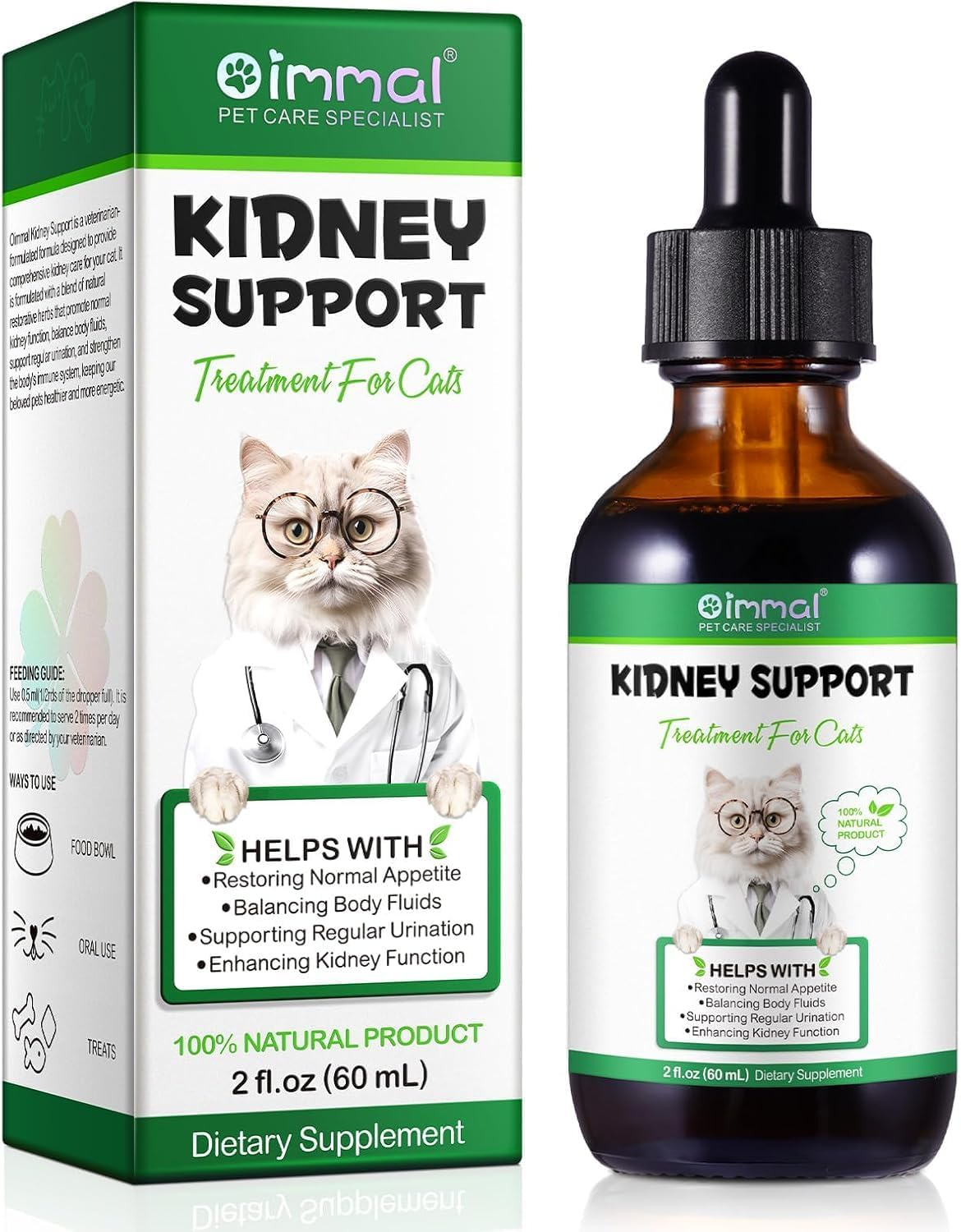 Kidney Support for Cats | Herbal Supplement for Urinary Health | Helps Maintain Normal Kidney Function & Fluid Balance | Liquid Drops for All Breeds & Ages | Chicken Flavour | 60Ml image number 5