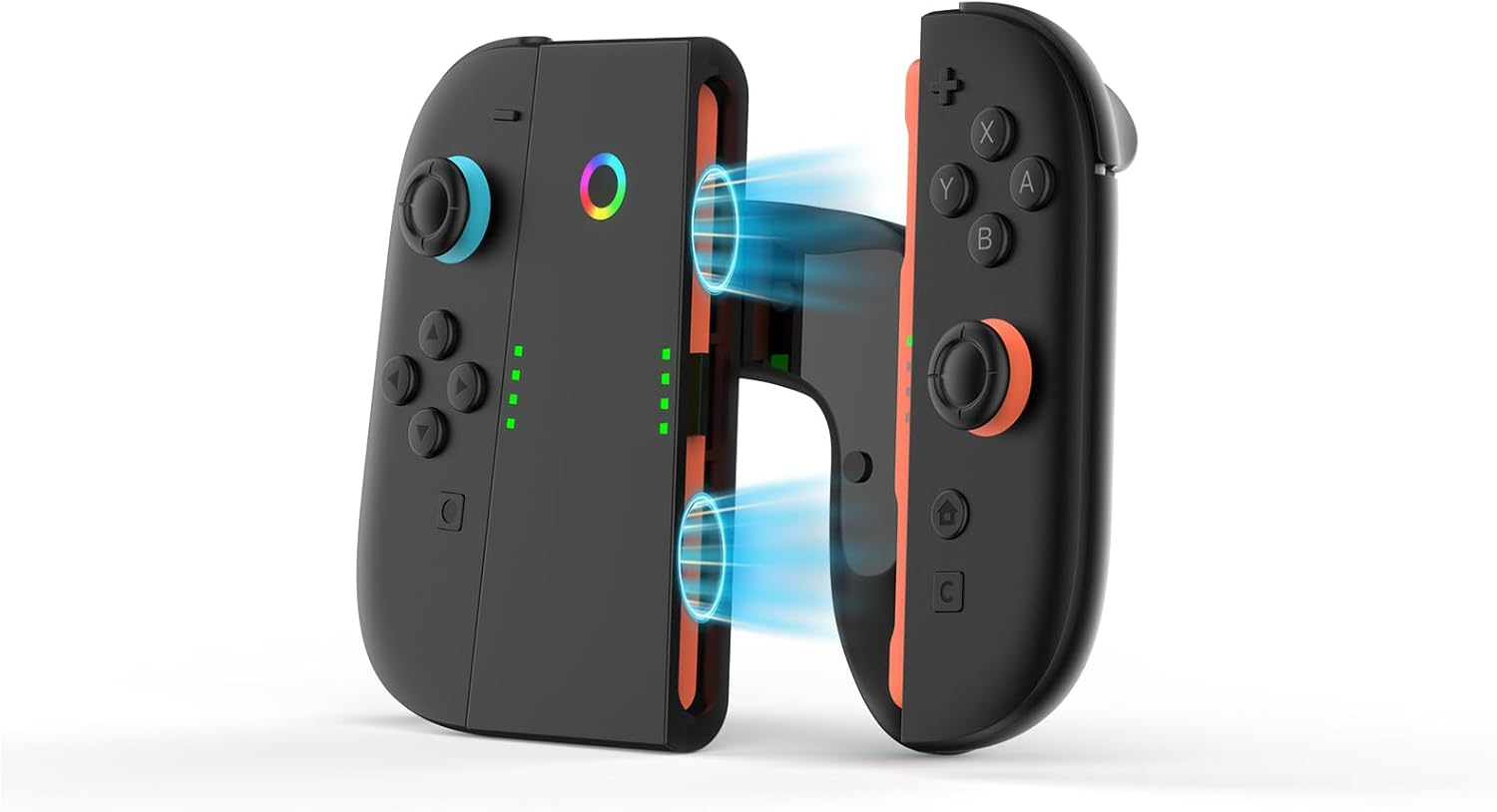 Charger Handle Suitable for Nin-Tendo Switch 2 Accessories, Switch 2 Grip with USB Charging Cable, Charging While Playing, Easy to Install and Remove (Black) image number 3