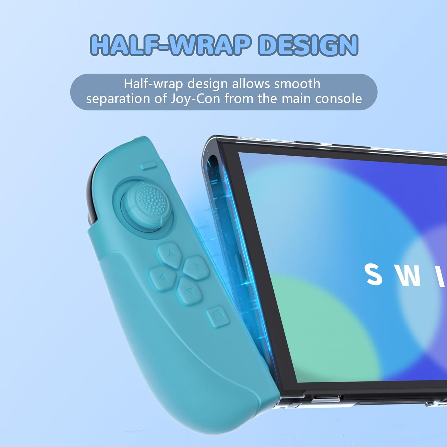 Playvital Ranger Dockable Silicone Grip Case with Hard Shell Cover for Nintendo Switch 2 - Protective Full-Body Cover with Extra Adjustable Stand & Thumb Grips (Clear White)