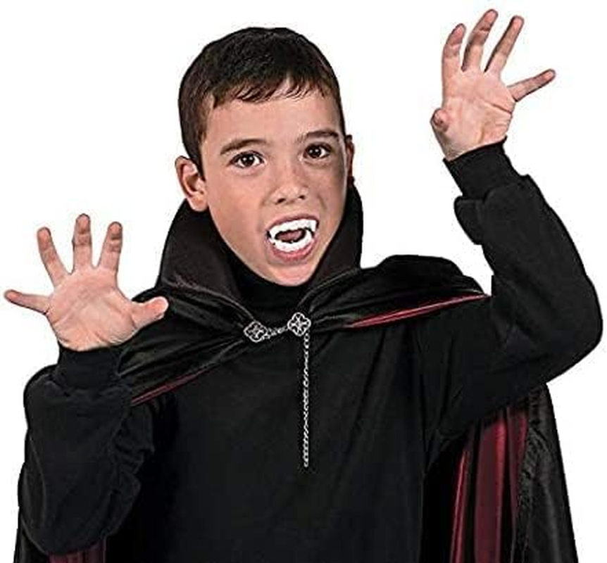 Pack of 12 Halloween Vampire Teeth Fangs, Plastic Teeth, Costume Accessory Party Favors (12) image number 1