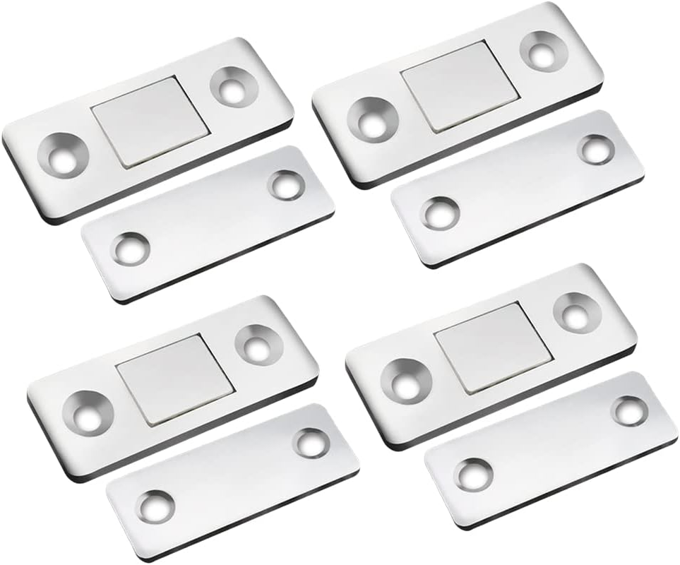 4 Pack Cabinet Magnetic Catch Strong Magnetic Door Catch for Sliding Door Window Kitchen Closet Cupboard Closure Door Closer image number 4