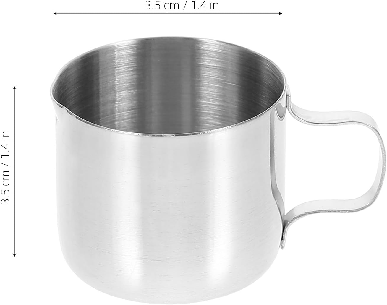 DECOMELODY 2Pcs Stainless Steel Milk Frothing Pitcher Cups 30Ml Coffee Creamer Jug Sauce Cup for Espresso Latte Art Home Kitchen Use image number 1