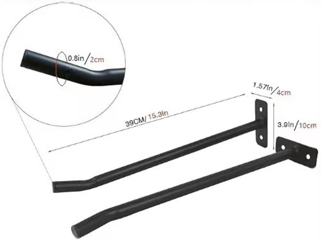 HPAMR Yoga Ball Holder, Metal Exercise Balls Holder Wall Mount, Medicine Ball Rack, Black Yoga Ball Stand, Exercisees Ball Holders, Stability Balls Holders, Exercise Mat Wall Hanger Hooks (2 Pairs) image number 6