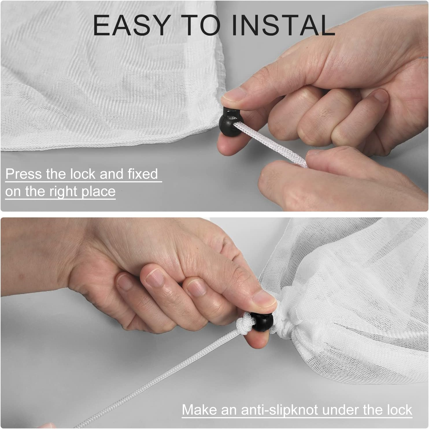 LUTER 11.8 X 9 Inch Pool Vacuum Mesh Bag Replacement, 4Pcs Fine Mesh Filter Bag Pool Cleaner Net Fine Mesh Pool Cleaner Leaf Bag for Pool Vacuum Aquariums Ponds image number 3