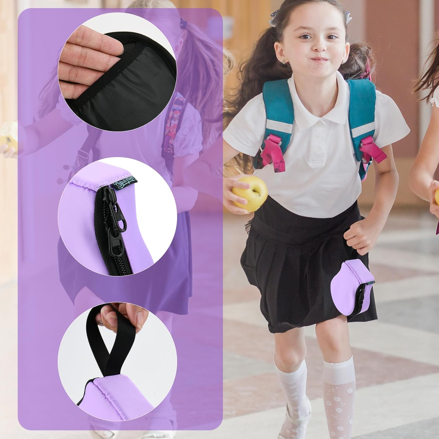 Beautyflier Cute Carry Case Compatible with Blinger Ultimate Set, Protective Carrying Storage Holds Glam Styling Tool Gems, Case Only (Purple) image number 1