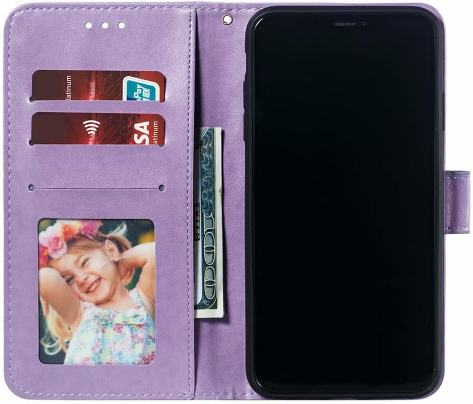Shingtomua for Samsung Galaxy A13 5G/A04S Case Wallet with Card Holder Kickstand Magnetic Soft Leather Flip Fold Case for Samsung A13 5G Cover (Purple) - Pink image number 4