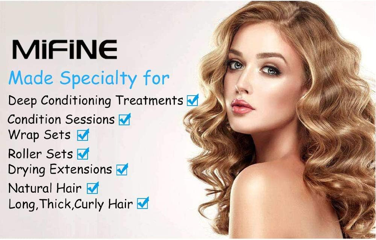 Bonnet Hood Hair Dryer Attachment - Adjustable Extra Large Bonnet Hair Dryer for Hand Held Hair Dryer with Stretchable Grip and Extended Hose Length (Purple) image number 1