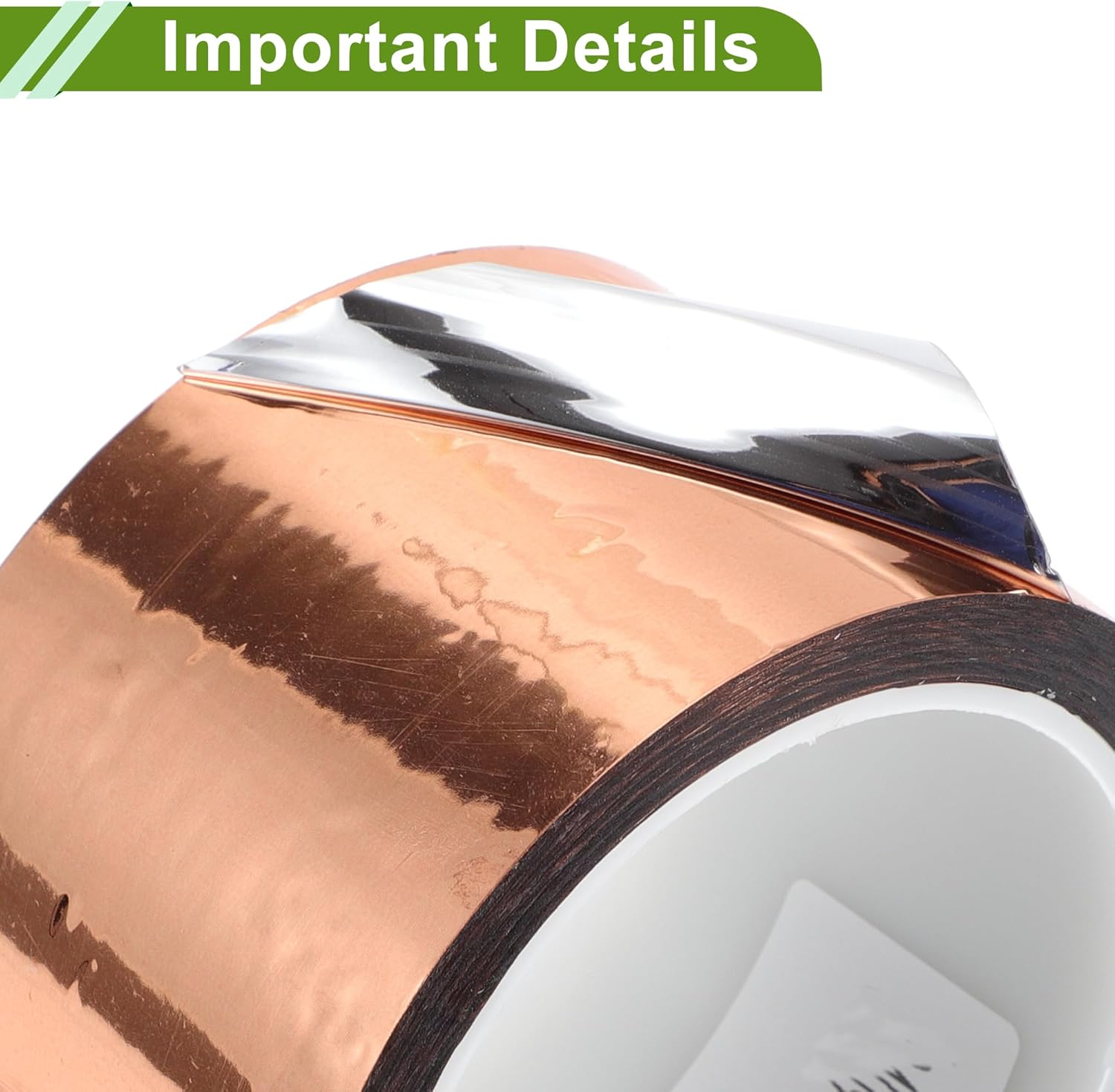 X AUTOHAUX Universal 164.04Ft X 2.36" Air-Release Adhesive Pinstripe Tape Reflective Automotive Pinstriping Tape BOPP Champagne Gold image number 2