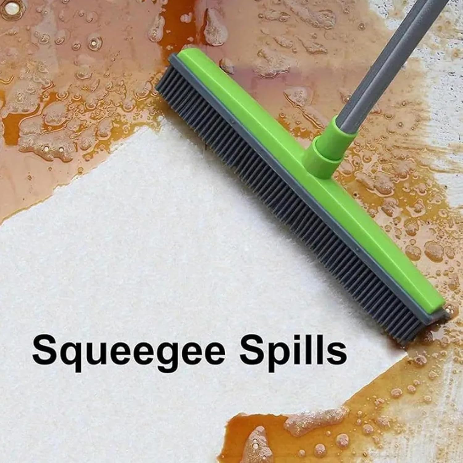 Petibo Pet Broom,Petibo Pet Hair Remover Broom,Petibopet Hair Removal Broom,Petibo Pet Fur Removal Broom,Pet Hair Removal Broom,Silicone Broom Pet Hair,Carpet Broom for Pet Hair (Black) - Blue image number 7