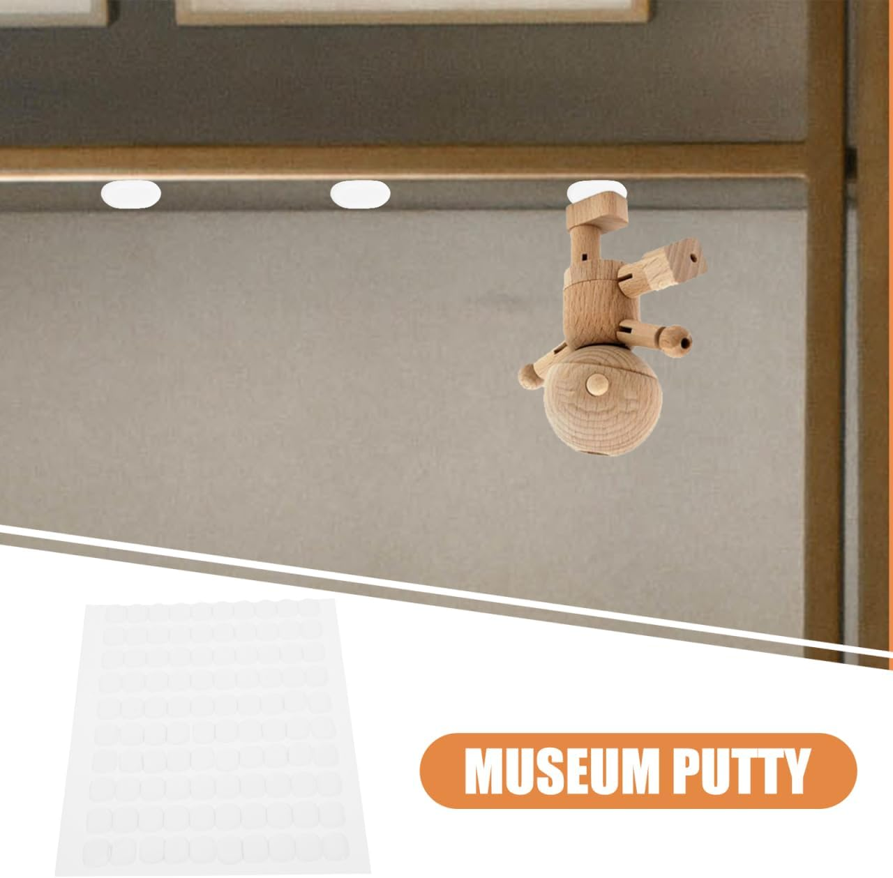 500 Pcs Gel Dots Removable Putty for Museum Crafting Tape Adhesive Tack for Museum Adhesive Foam Dots Removable Tack for Museum Clear Tack for Museum Nano Glue Double Peg Board image number 1