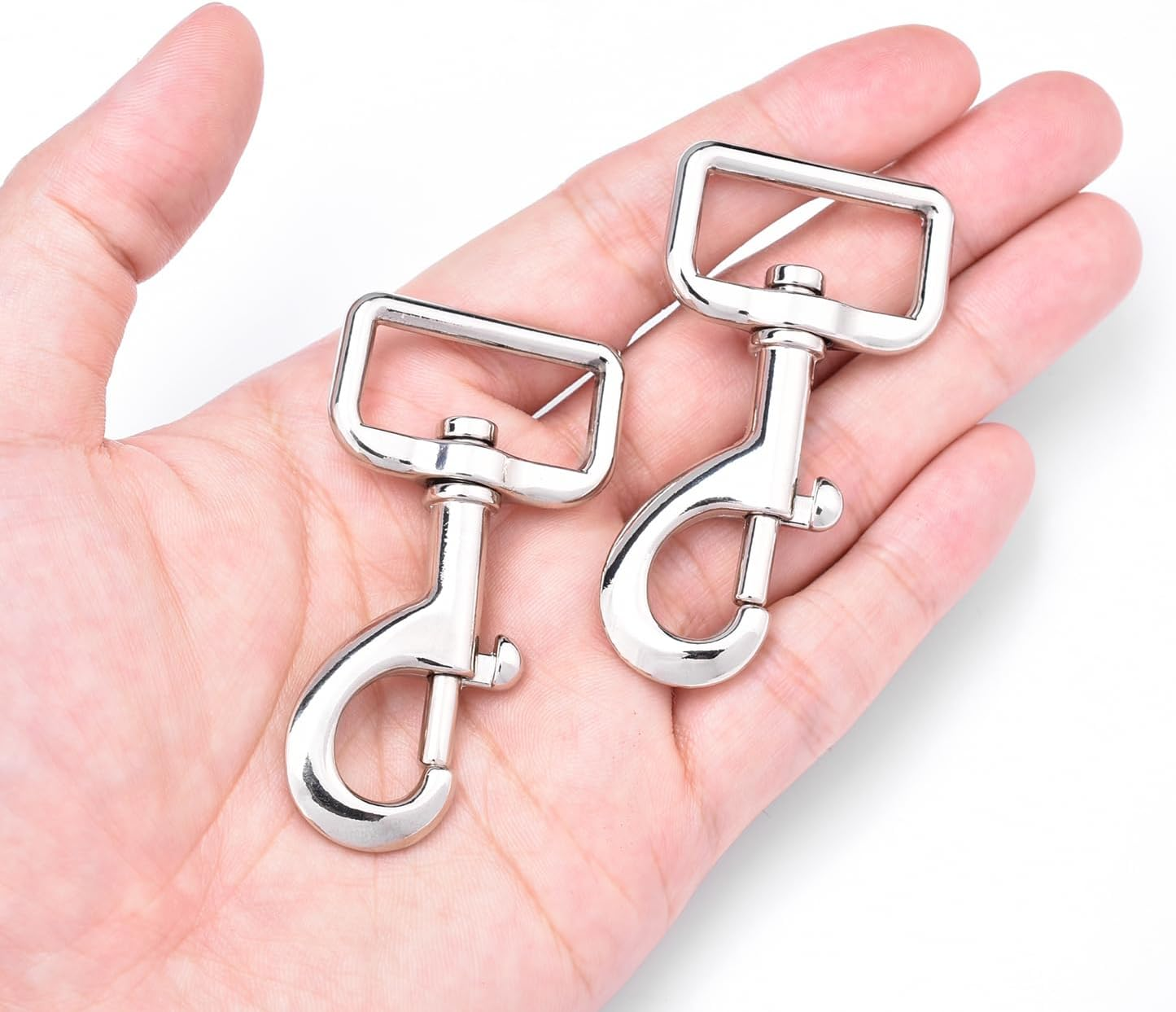 Coobigo Metal O-Ring Slide Buckle Rectangle Rings Swivel Snap Hooks D Ring Roller Buckles - 1 Inch image number 6