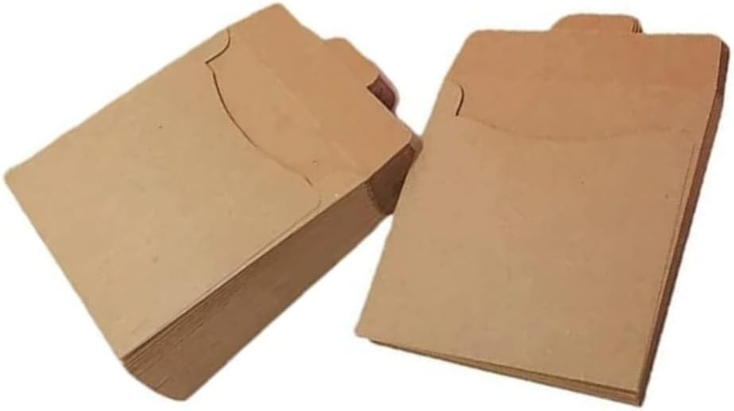 HIDOSNG CD/DVD Paper Sleeves, Brown Kraft Storage Envelopes, Kraft Paper Disc Bag Pack of 50 image number 1