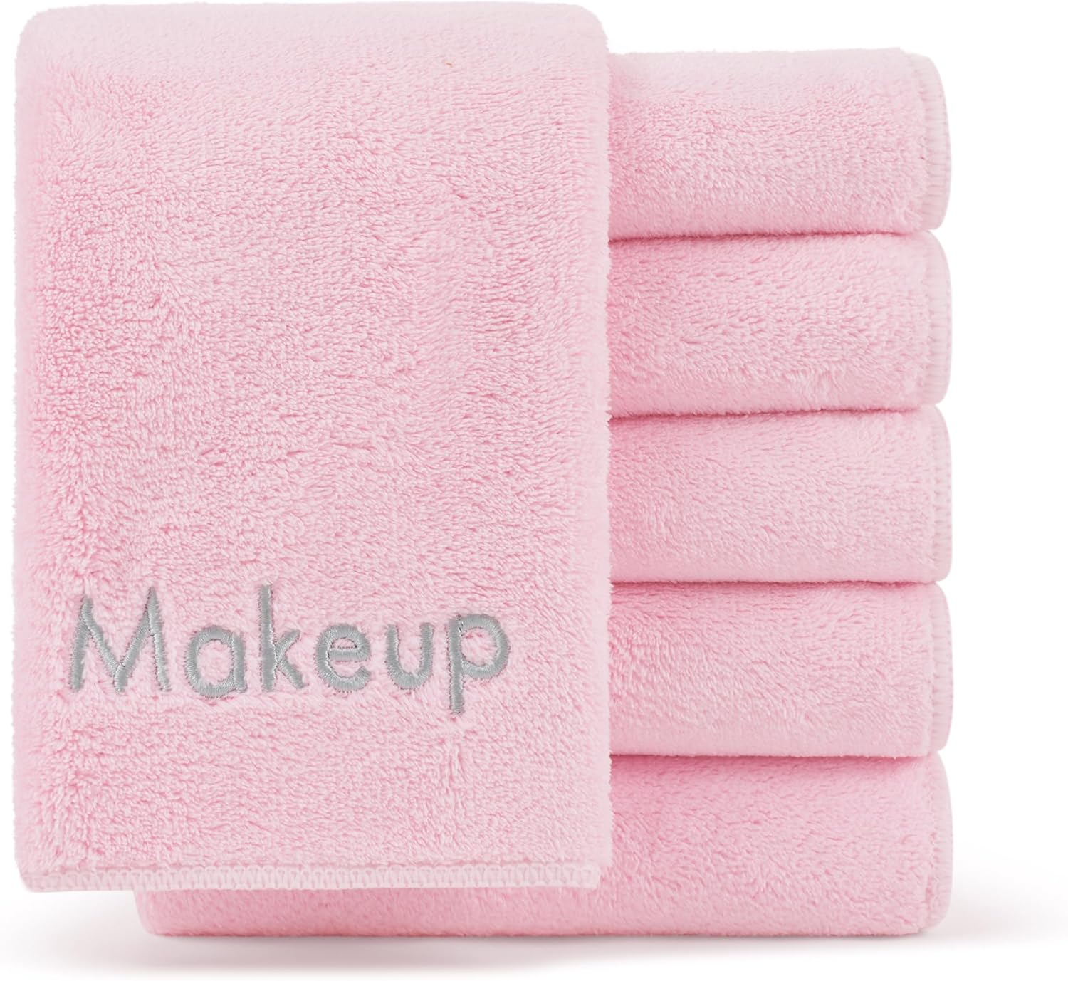 Arkwright Makeup Towels - Pack of 6 - Ultra Soft & Gentle Microfiber Coral Fleece Washcloth Face Make up Remover, Reusuable Eraser Cloth Essentials for Hosts & Artists, 13 X 13 In, Black