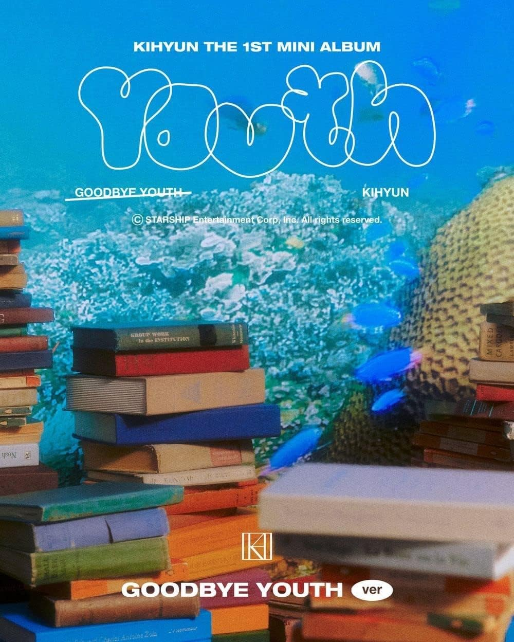 KIHYUN YOUTH 1St Mini Album Jewel Version 3 Version SET Cd+1P Mini Poster on Pack+16P Photobook+1P Photocard+Tracking Sealed image number 3