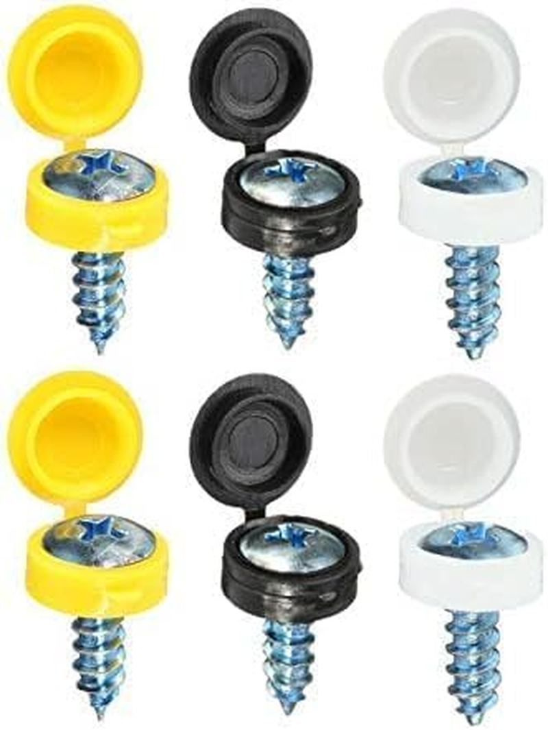 50Pcs Screw Covers Hinged Plastic Screw Caps Folding Snap-On Flip Tops Covers Fit M4 Screw Protector for Furniture Decorative (Dark Blue) image number 4