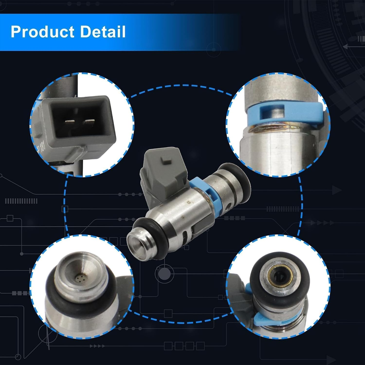 GXARTS 2PCS Racing Fuel Injector IWP162 4 Holes Compatible with Harley Davidson Touring FL Dyna Softail 2001-2016 Replaces 27609-01 27609-01B 1022-0113