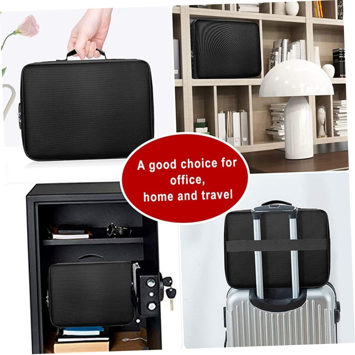 Yardenfun Fireproof Document Bag Organizer Fire Safe File Holder Document Storage Pouch image number 4