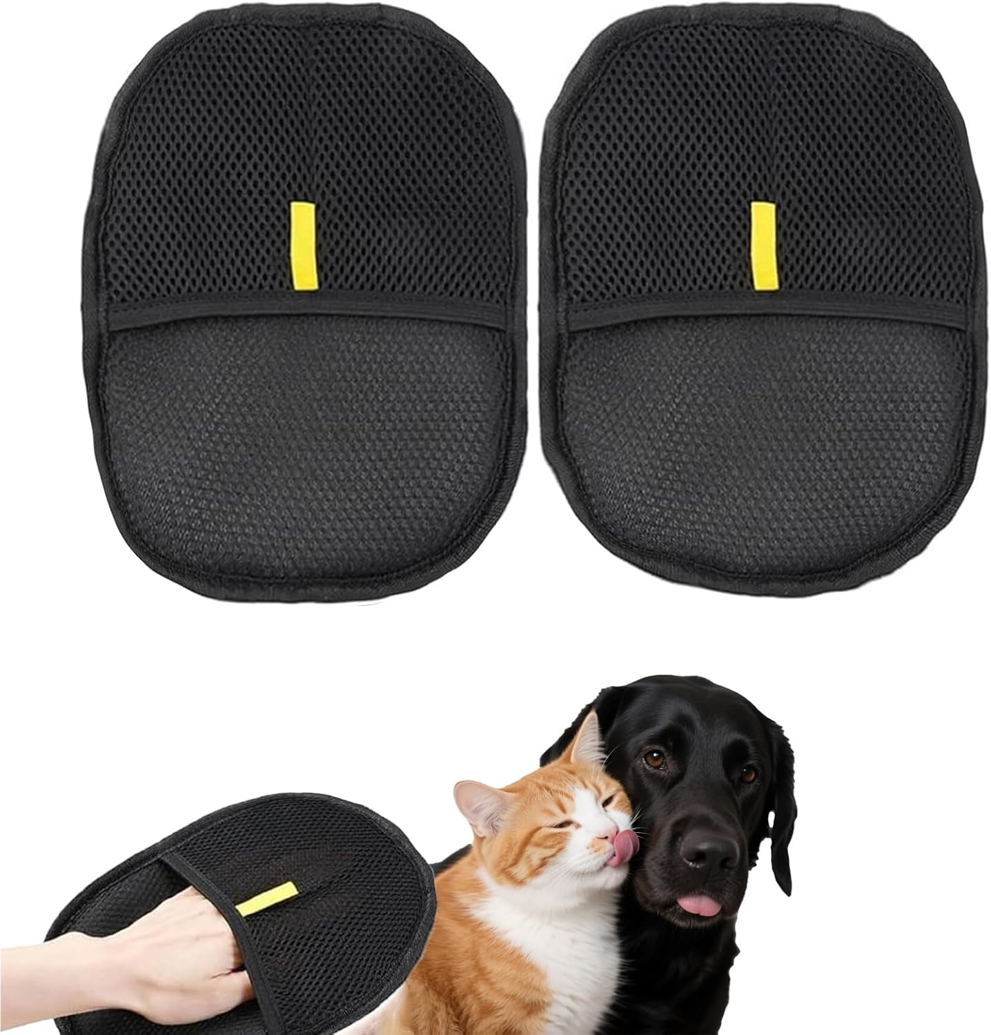 Pack of 2 Fur Magnets, Fur Magnet Gloves, Cat Hair, Pet Gloves, Pet Hair Gloves for Cleaning Clothes and Furniture, for Cats and Dogs image number 1