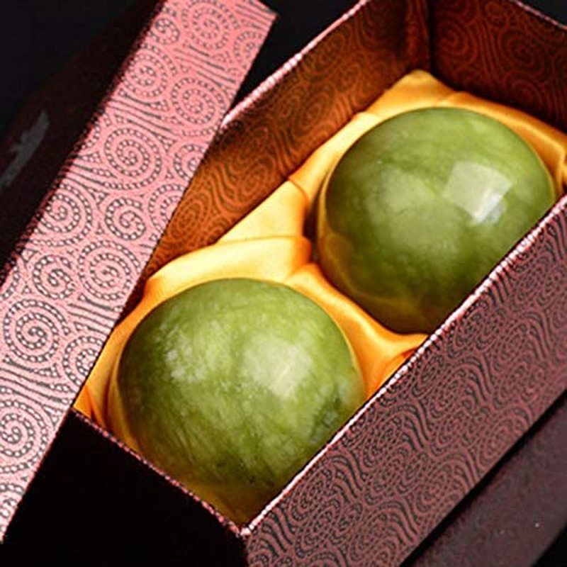 Dovhmoh 2PCS Jade Baoding Chinese Health Stress Exercise Balls for Relaxation Relief Hand Care Tool for Enhanced Blood Circulation & Sleep