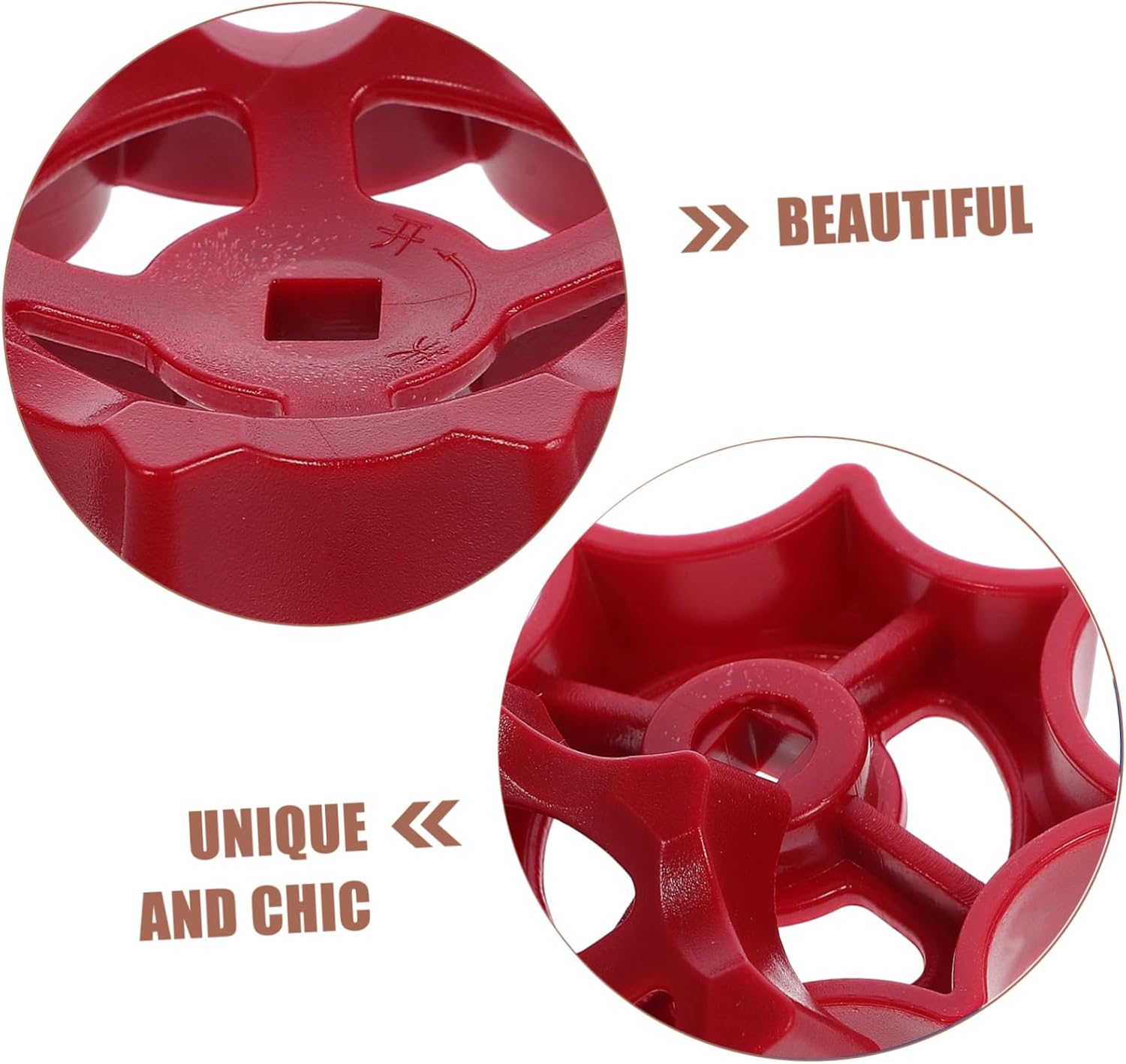 2Pcs Shower Handle Wheel Replacement with 7Mm&times;7Mm Plastic Square Hole, Gate Valve Water Spigot Handle Cast for Outdoor and Hose Water Control image number 5