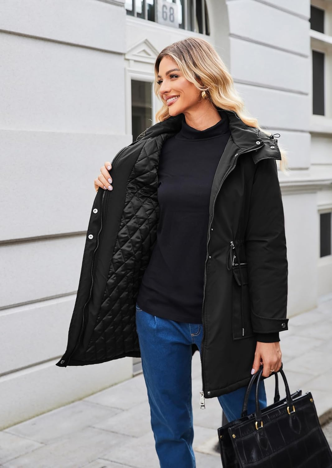 Maacie Maternity Cotton Jacket Jacket Stand up Collar Waterproof Cotton Jacket 2024 image number 5