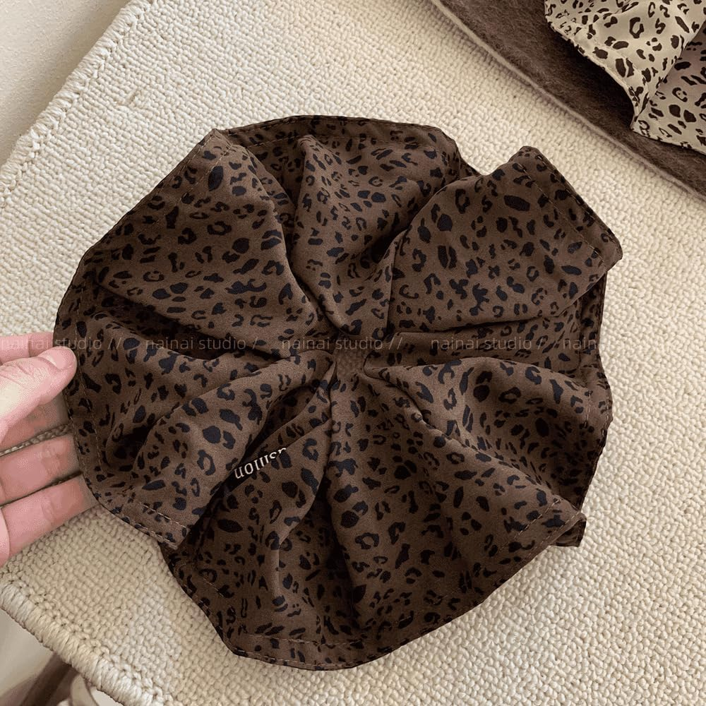 BSLVWG Leopard Print Hair Ties for Women and Girls Hair Ties Cheetah Print Elastic Hair Ties Ponytail Holders Soft Hair Ties for Long Thick Hair Accessories 2 Pack image number 2