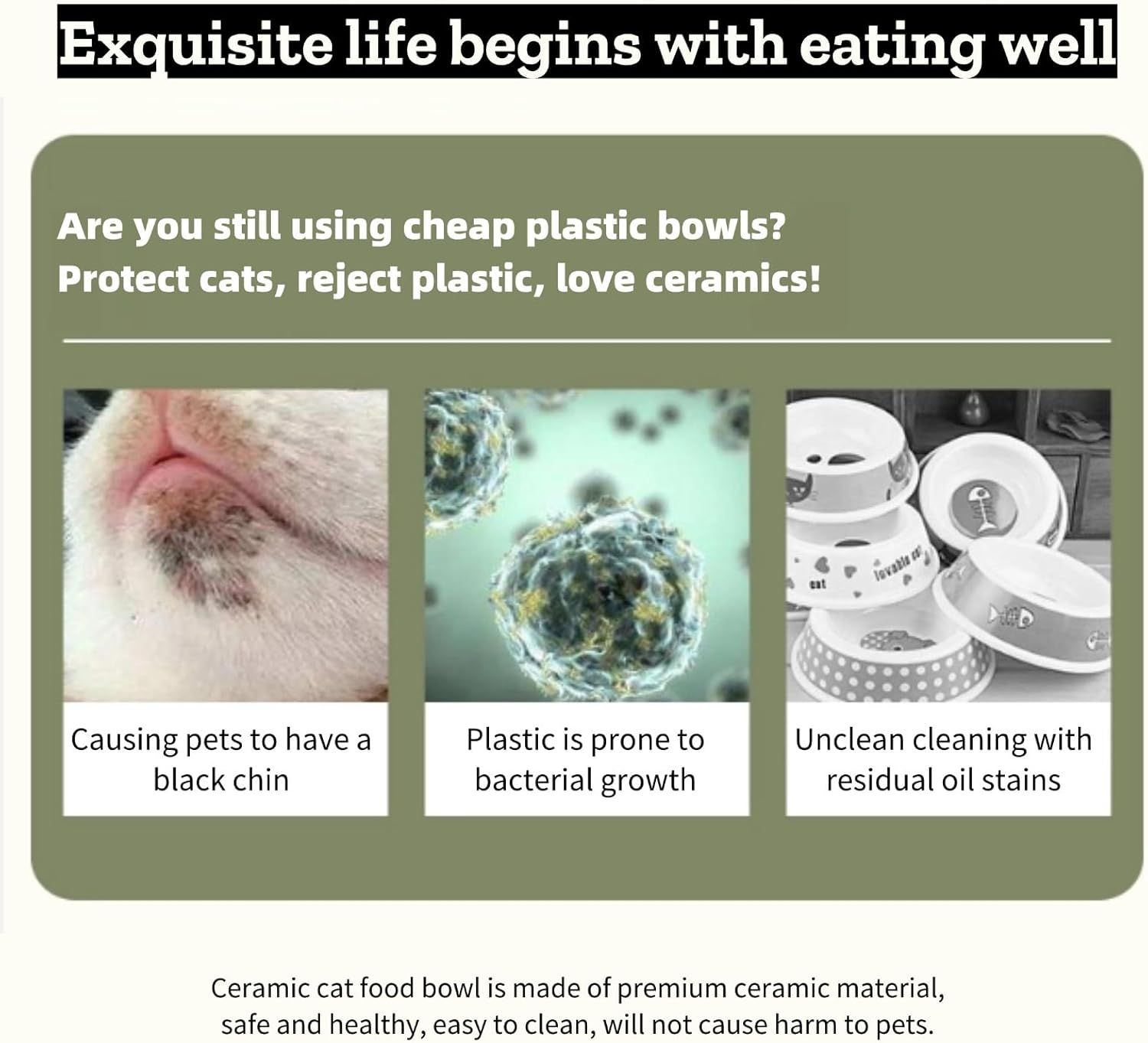 Ceramic Cat Food Bowl Cute Flower Shape Large Capacity, Neck Spine Protection Raised Pet Food Bowl for Cats Dogs Pets, Elevated Cat Ceramic Bowl (Orange) image number 6