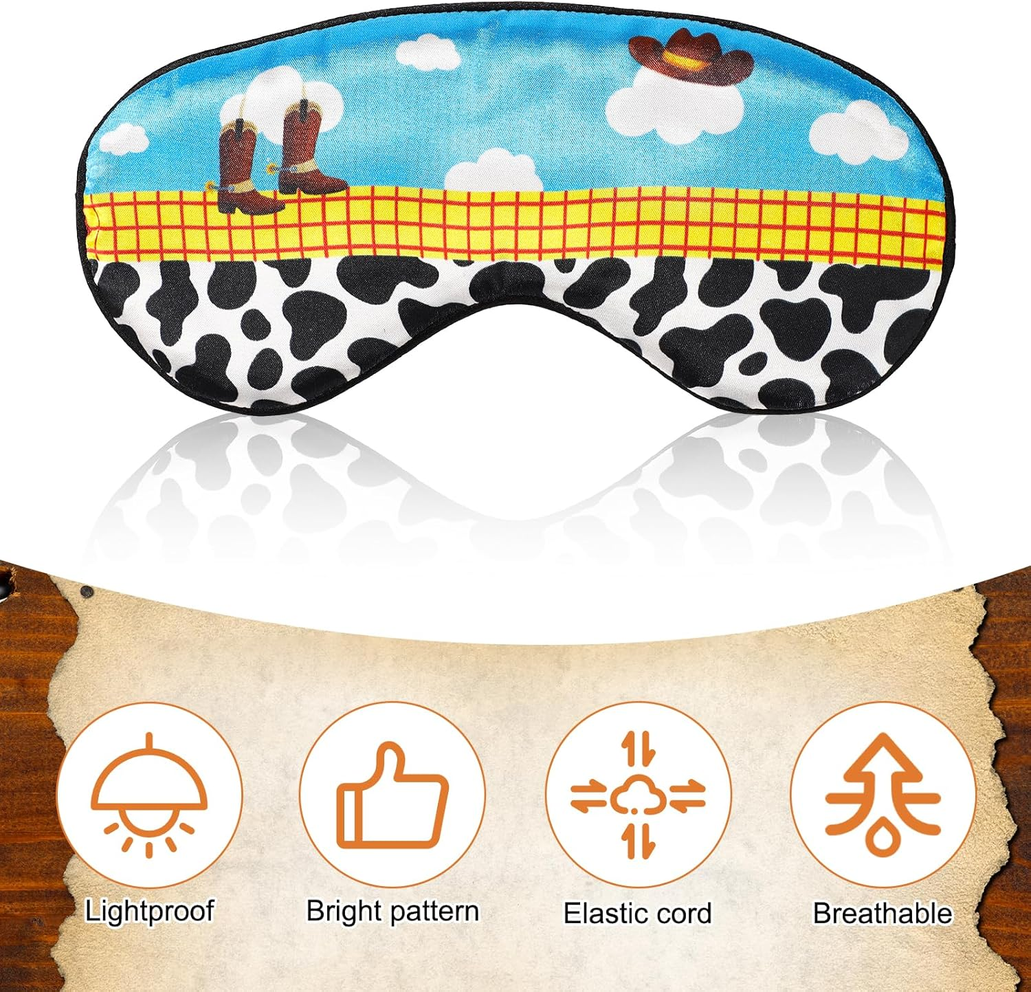 Kids Eye Mask for Sleep, Sleep Mask with Adjustable Strap Cute Cartoon Eye Cover for Kids Soft & Breathable Blindfold for Boys Girls Sleeping Travel Party Supply image number 1