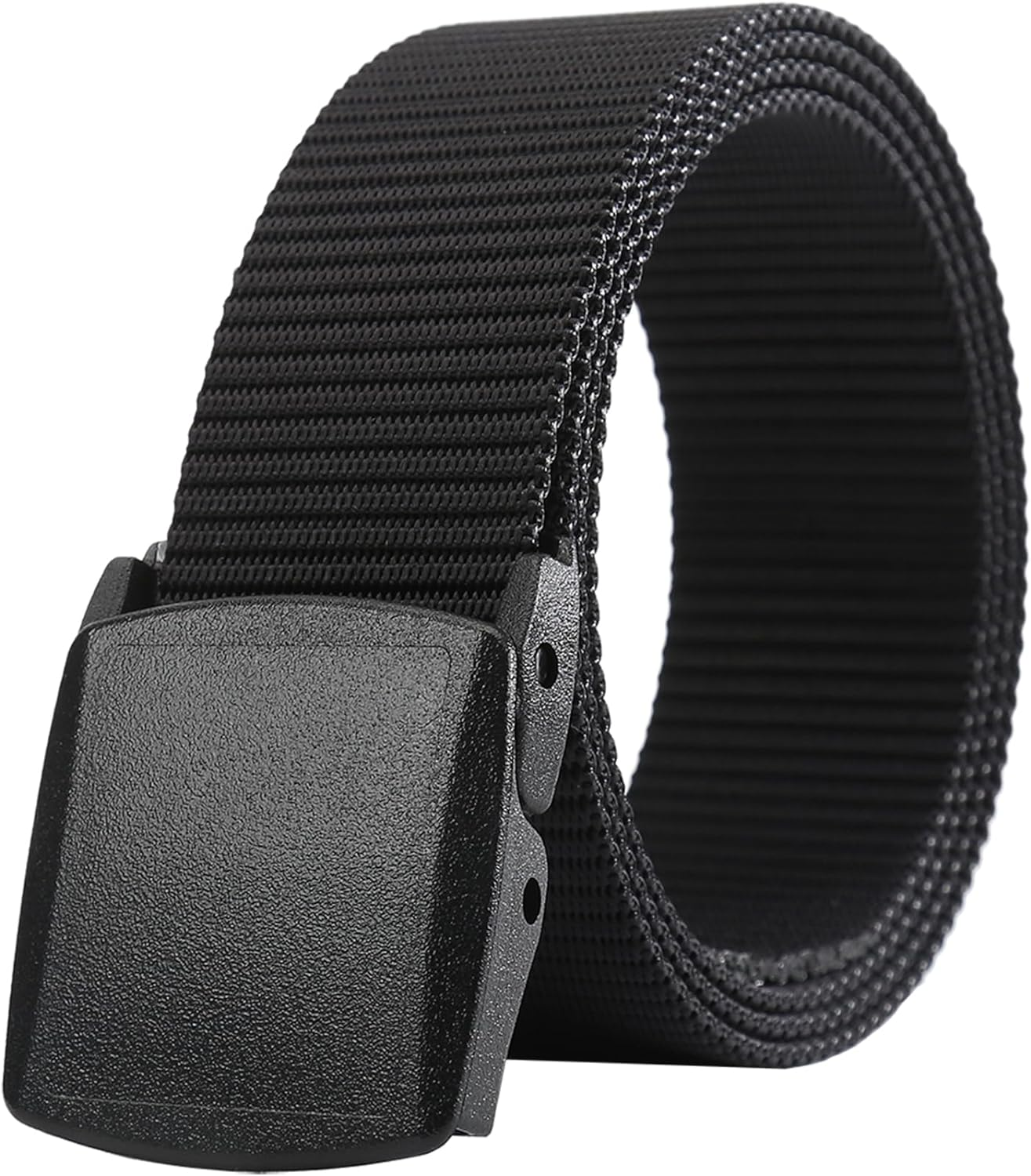 Lionvii Belts for Men - Fashion Belt Man Nylon Fabric for Casual Jeans Outdoor - Adjustable Trim to Fit 28-49" Waist