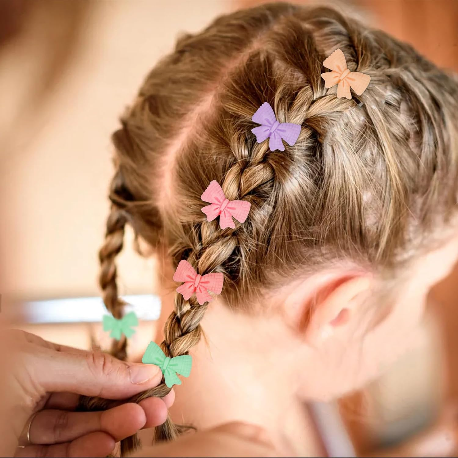 Girl Hair Ties, Hianjoo 60 Pcs 30 Pairs Baby Hair Ties for Toddler Girls Small Rubber Bands with Elastic Loop Ponytail Ties Colorful Soft Pigtail Holders Accessories for Infants Toddlers Girls Kids image number 2