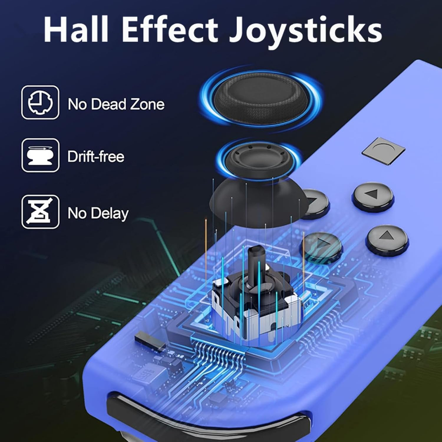 Joy-Cons for Switch Controllers, Wireless Replacement for Switch, Left and Right Controllers Support Sports Dual Vibration/Wake-Up/Motion Control/Screenshot Function (Blue and Yellow) image number 3